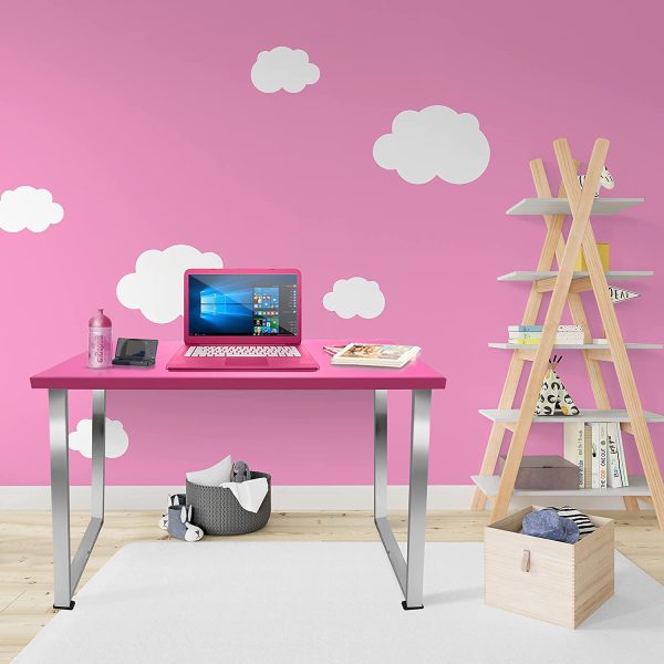 Glossy Pink Kids Study Table